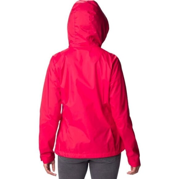 Columbia Women's Waterproof Raincoat, Coral Pink Barbiecore - Size Medium - Picture 2 of 13